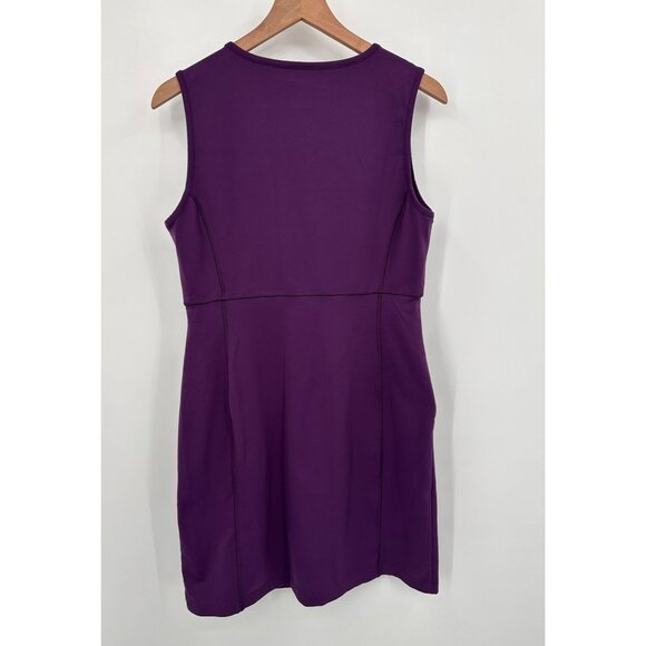 Duluth NoGA Stretch Sleeveless Active Dress Women Medium Purple Pocket - Picture 4 of 7